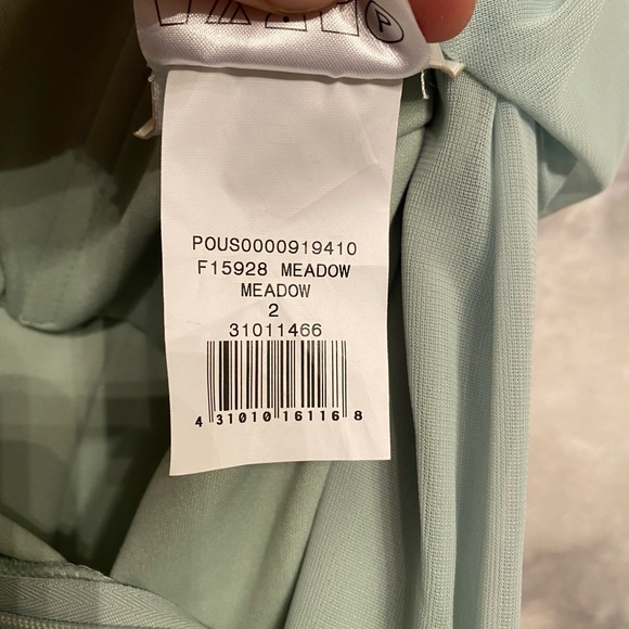 David’s Bridal Long Mesh Dress with One Shoulder - Picture 9 of 10